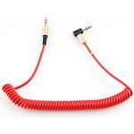 1782383 Кабель аудио (угловой) спиральный Cablexpert CCAB-02-35MMLC-1.8MR. 3.5 джек (M)/3.5 джек (M), красный, 1.8м, блистер