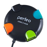 1471605 Perfeo USB-HUB 4 Port, (PF-VI-H020 Black) чёрный