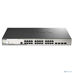 D-Link DGS-1210-28MP/ME/B2A PROJ Управляемый L2 коммутатор с 24 портами 10/100/1000Base-T и 4 портами 1000Base-X SFP (24 порта PoE 802.3af/at, PoE-бюд