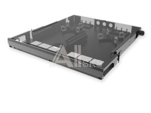ЕАЭС000253 FT - Универсальная патч-панель 1U с фронтальным органайзером, выдвижная, черная