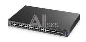 XGS2210-52-EU0101F Коммутатор Zyxel Networks L3 Access Zyxel XGS2210-52, rack 19", 48xGE, 4xSFP+, стекируемый (до 2)