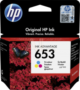 1407544 Картридж струйный HP 653 3YM74AE многоцветный (200стр.) (5мл) для HP DeskJet Plus Ink Advantage 6075/6475