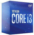 BX8070110100F CPU Intel Core i3-10100F (3.6GHz/6MB/4 cores) LGA1200 BOX, TDP 65W, max 128Gb DDR4-2666, BX8070110100FSRH8U, 1 year