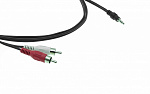 133709 Переходный кабель [95-0122050] Kramer Electronics [C-A35M/2RAM-50] 3.5mm Audio на 2 RCA (Вилка - Вилка), 15.2 м