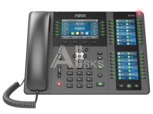 Телефон Fanvil X210 2xEthernet 10/100/1000, HD Voice, 20 SIP Lines, 10 Line Key, 116 DSS Keys, IPV6/OPUS, 4.3+2*2.4 Multi Color Screen, WIFI & Built-i Телефон Fanvil X210 2xEthernet 10/100/1000, HD Voice, 20 SIP Lines, 10 Line Key, 116 DSS Keys, IPV6/OPUS, 4.3+2*2.4 Multi Color Screen, WIFI & Built-i