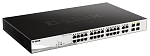 D-Link DGS-1210-28MP/FL1A, L2 Managed Switch with 24 10/100/1000Base-T ports and 4 100/1000Base-T/SFP combo-ports (24 PoE ports 802.3af/802.3at (30 W)