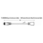 TS-003DRM Удлинитель 2 м. 6-pin - female network mouth