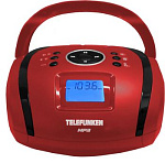 1088082 Аудиомагнитола Telefunken TF-SRP3449 красный 3Вт/MP3/FM(dig)/USB/SD/MMC
