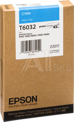 806256 Картридж струйный Epson T6032 C13T603200 голубой (220мл) для Epson St Pro 7880/9880