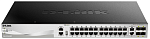 D-Link DGS-3130-30TS/A2A, PROJ L2+ Managed Switch with 24 10/100/1000Base-T ports and 2 10GBase-T ports and 4 10GBase-X SFP+ ports.16K Mac address, SI