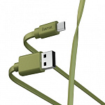 1402349 Кабель Hama 00187228 USB (m)-micro USB (m) 1м зеленый плоский