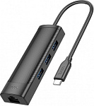 2002508 Разветвитель USB-C Hoco HB42 Type-C 3порт. черный