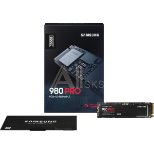 1000690803 Твердотельные накопители/ Samsung SSD 980 PRO, 250GB, M.2(22x80mm), NVMe 1.3c, PCIe 4.0 x4, 3-bit MLC, R/W 6400/2700MB/s, IOPs 500 000/600 000, TBW