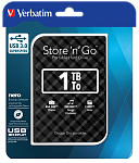 053194 Verbatim HDD External STORE N GO 2.5" GEN 2 1TB USB 3.0 BLACK