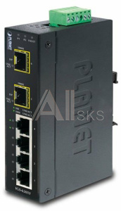 1000458147 Коммутатор Planet коммутатор/ IP30 Industrial 8* 1000TP + 2* 100/1000F SFP Full Managed Ethernet Switch (-40 to 75 degree C), 1588