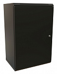 Шкаф коммутационный WRline (WR-TW-1866-SR-RAL9004) настенный 18U 600x600мм пер.дв.металл 2 бок.пан. направл.под винты 60кг черный 520мм 908мм IP20 ста