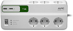 1000349285 Сетевой фильтр Essential SurgeArrest 6 outlets with 5V, 2.4A 2 port USB charger, 230V Russia, 2m, 10A
