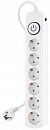 1804738 Сетевой фильтр Ippon BK-6-EU-3-10-W 3м (6 розеток) белый (коробка)