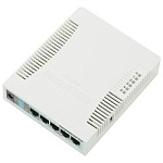 1249882 Маршрутизатор MIKROTIK RB951G-2HnD Беспроводной ,RouterBOARD 951G-2HnD with 600Mhz CPU,128MB RAM, 5xGbit LAN, built-in 2.4Ghz 802b/g/n 2x2 two chain wi