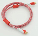 794323 Кабель аудио-видео HDMI (m)/HDMI (m) 1.8м. феррит.кольца позолоч.конт. красный