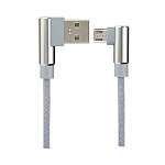 1760303 PERFEO Кабель USB2.0 A вилка - Micro USB вилка, угловой, серый, длина 1 м., бокс (U4805)