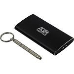 1738708 AgeStar 3UBMS2 (BLACK) USB 3.0 Внешний корпус mSATA, алюминий, черный