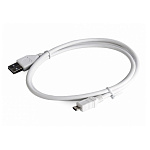 1341157 Gembird/Cablexpert CCP-mUSB2-AMBM-W-0.5M Кабель USB 2.0 Pro , AM/microBM 5P, 0.5м, экран, белый, пакет