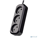 Perfeo Сетевой удлинитель без заземления "RU POWER", PF_B4066 (3,0м, 3 розетки, чёрный (Р16-012))