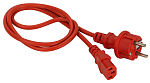 LAN-PP13/SH-5.0-RD Шнур питания C13-Schuko прямая, 3х0.75, 220В, 10А, красный, 5 метров