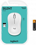 1548668 Мышь Logitech Silent M220-OFFWHITE белый оптическая (1000dpi) silent беспроводная USB для ноутбука (3but)
