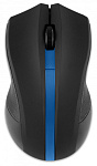 412862 Мышь Оклик 615MW черный/синий оптическая (1200dpi) беспроводная USB для ноутбука (3but)