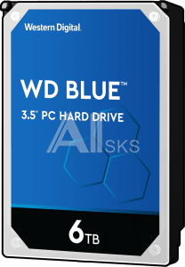 1000376521 Жесткий диск/ HDD WD SATA3 6Tb Blue 5400 64Mb