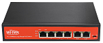 WI-PS205 Wi-Tek Неуправляемый коммутатор 4 PoE порта 100Base-TX + 2 100Base-TXPoE IEEE 802.3at/af до 30Вт на портрежим передачи PoE на 250мрежим VLAN на основе