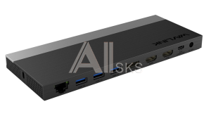 WL-UMD05 Pro Docking Station WAVLINK USB-C GEN2 4K Universal /100W PowerDelivery Include 20V/6.5A Power Adapter/ 4xUSB3.0/1xUSB C/1xDP 4K 60HZ/2xHDMI 4K 60HZ/1xGig
