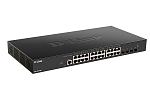D-Link DXS-1210-28T/A1A, L2+ Smart Switch with 24 10GBase-T ports and 4 25GBase-X SFP28 ports.32K MAC address, 680Gbps switching capacity, 802.3x Flow