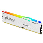 11048937 Память DDR5 32GB 6000MHz Kingston KF560C36BWEA-32 Fury Beast White Expo RGB RTL Gaming PC5-48000 CL36 DIMM 288-pin 1.35В dual rank с радиатором Ret