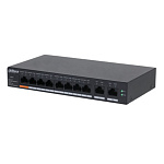 11041562 DAHUA DH-CS4010-8GT-60 8-портовый PoE коммутатор с функцией облачного управления L2, 8xRJ45 1Gb PoE, 2xRJ45 1Gb (uplink), суммарно 60Вт, коммутация 20