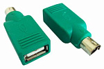 525913 Переходник PS/2 (m) USB A(f) зеленый