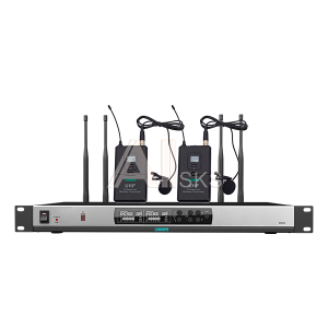D5822 DSPPA Беспроводная микрофонная система True Diversity UHF (2 микрофона клипсового типа)