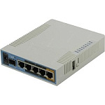 1399678 MikroTik RB962UiGS-5HacT2HnT Беспроводной маршрутизатор hAP ac 2.4+5ГГц, 802.11a/b/g/n/ac, 5x Ethernet 1G, 1x SFP