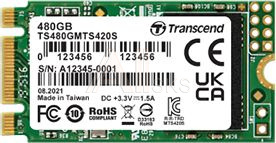 1623786 Накопитель SSD Transcend SATA-III 480GB TS480GMTS420S 420S M.2 2242 0.3 DWPD