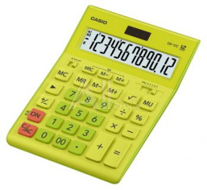 1077298 Калькулятор настольный Casio GR-12C-GN салатовый 12-разр.