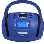 1088083 Аудиомагнитола Telefunken TF-SRP3449 синий 3Вт/MP3/FM(dig)/USB/SD/MMC