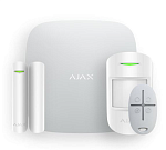 10022.00.WH2 AJAX StarterKit White (Стартовый комплект (интеллектуальная централь, датчик движения, датчик открытия, брелок) белый)