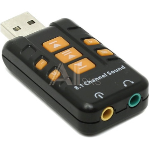 1492187 ORIENT AU-01PL (Bl) USB адаптер для микрофона и наушников комбинированная расцветка (Черный)
