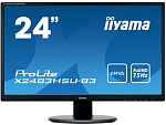 23,8" Iiyama ProLite X2483HSU-B3 1920x1080@75Гц VA LED 16:9 4ms VGA HDMI DP 2*USB2.0 80M:1 3000:1 178/178 250cd Tilt Speakers Black