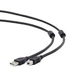 1300894 Gembird/Cablexpert CCF2-USB2-AMBM-15 USB 2.0 Pro Кабель , AM/BM, 4.5м, экран,2феррит.кольца, черный, пакет
