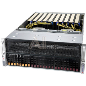 1918551 Сервер SUPERMICRO SYS-420GP-TNR 4U, 10x Dual Slot GPU, 2xLGA4189 (up to 270W), 32xDDR4(3200), 16x2.5" SAS/SATA, 8x2.5" SAS/SATA/NVME, 10xPCIE x16 (for GPU), 1xP