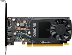 1000424013 Видеокарта VGA PNY NVIDIA Quadro P400, 2 GB GDDR5/64-bit, PCI Express 3.0 x16, 3×mDP 1.4 (3×mDP to DVI-D SL adapters), 30 W, 1-slot cooler, rtl