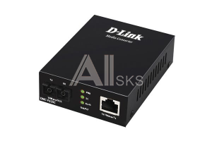 DMC-F02SC/B1A D-Link Автономный медиаконвертер, 100Base-TX / 100Base-FX (SC), 1310 нм, для многомодового оптического кабеля (до 2 км)